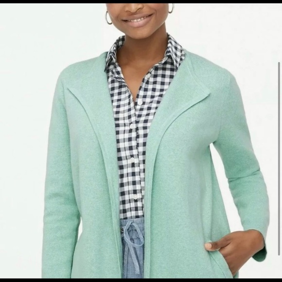 J. Crew Factory | Sweaters | Medium Mint J Crew Sweater Jacket | Poshmark
